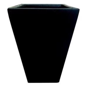 Polystone Contemporary Square Vase - Slate Black